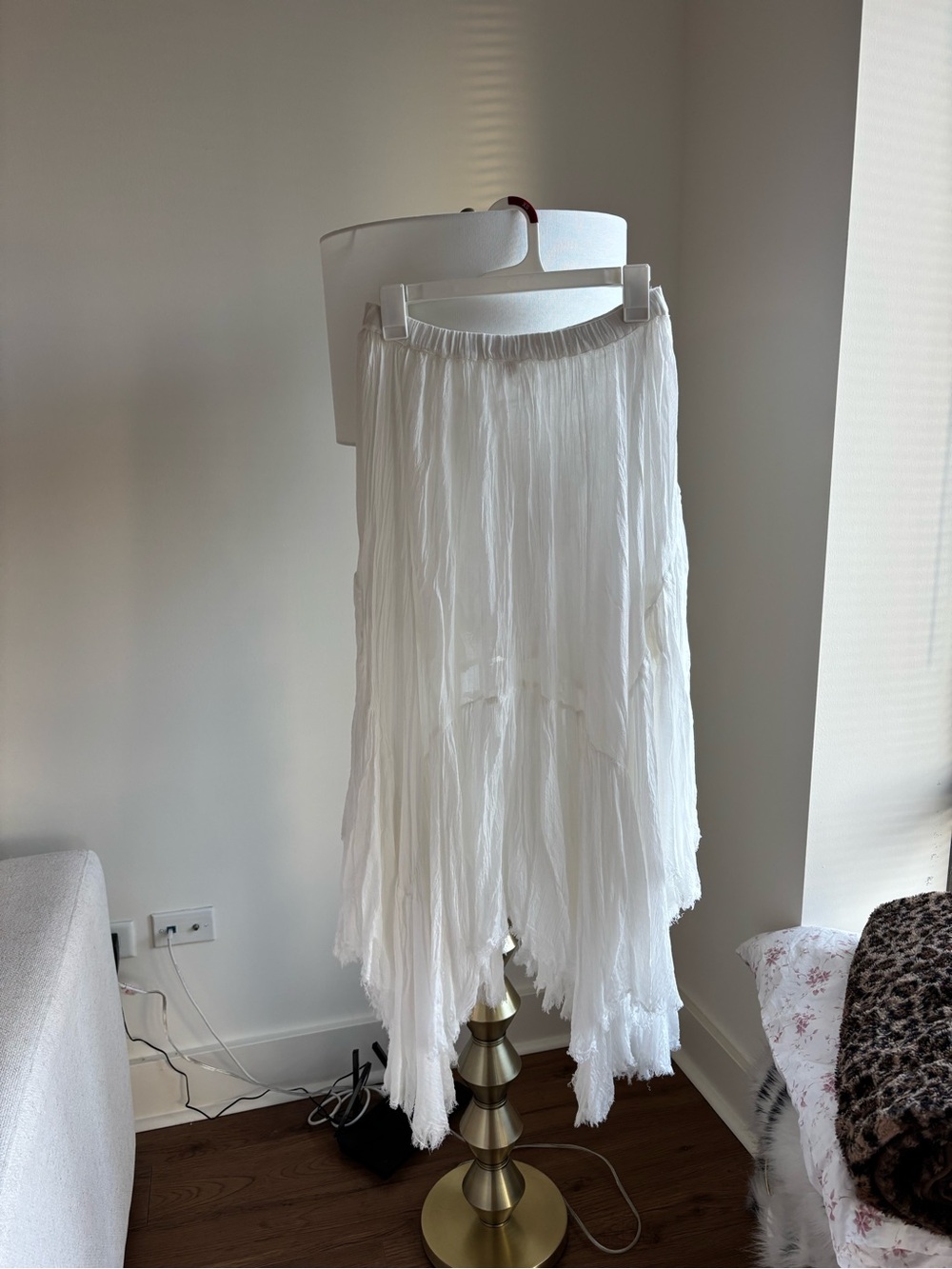Free People One Clover Asymmetrical Raw Hem Maxi Skirt